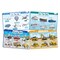 merka Kids Placemat, 4 Pack Toddler Educational Placemats 17x11 in, for Dining Table Features Transportation, Air, Sea, Town, Construction Zone, Silicone Reusable Wipeable Mats